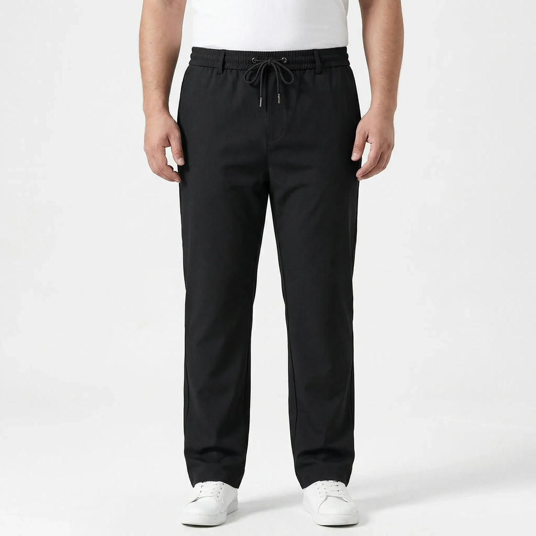 Straight Fit Elastic Waist Casual Pants - Donnie