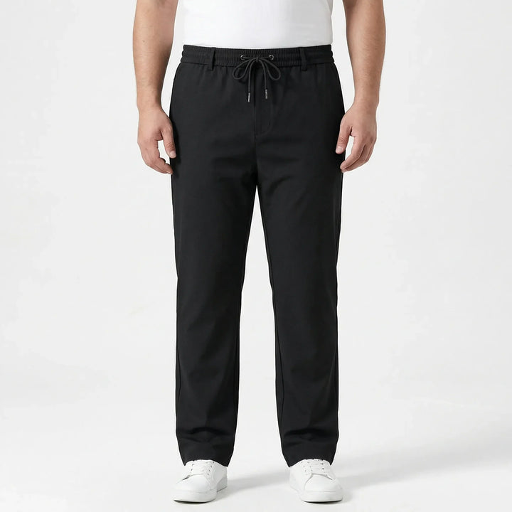 Straight Fit Elastic Waist Casual Pants - Donnie
