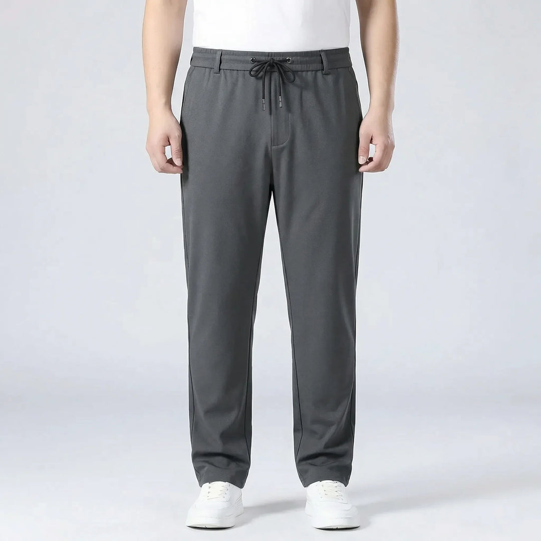 Straight Fit Elastic Waist Casual Pants - Donnie