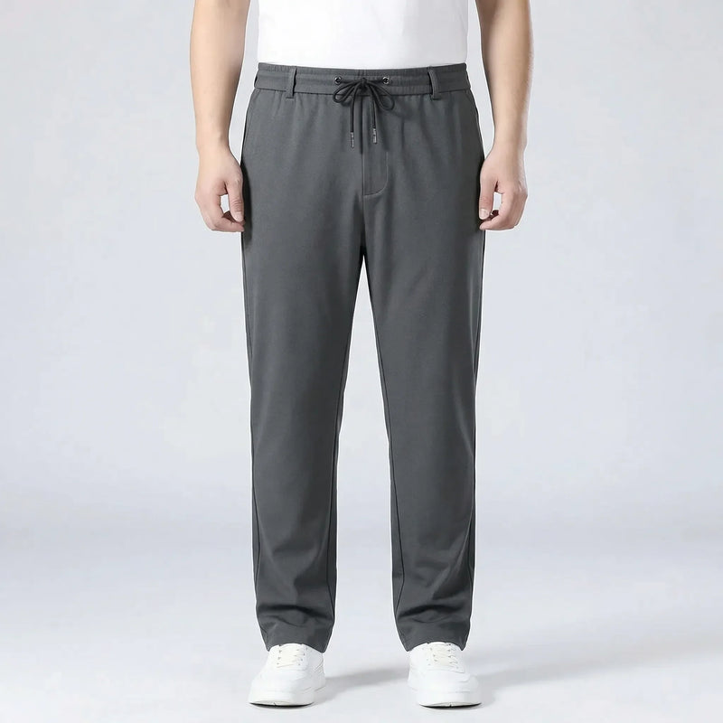 Straight Fit Elastic Waist Casual Pants - Donnie