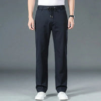 Straight Fit Elastic Waist Casual Pants - Donnie