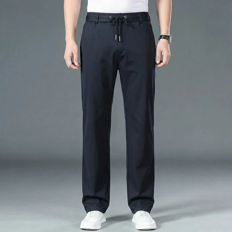 Straight Fit Elastic Waist Casual Pants - Donnie