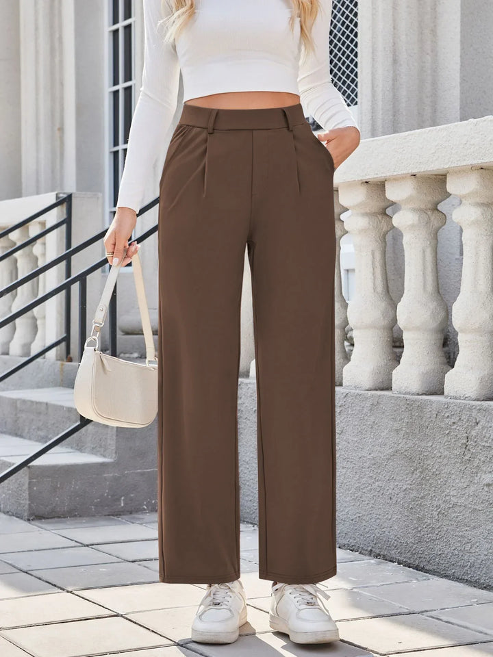Straight Leg Women's Trousers - Gina