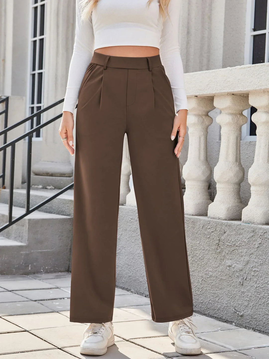 Straight Leg Women's Trousers - Gina