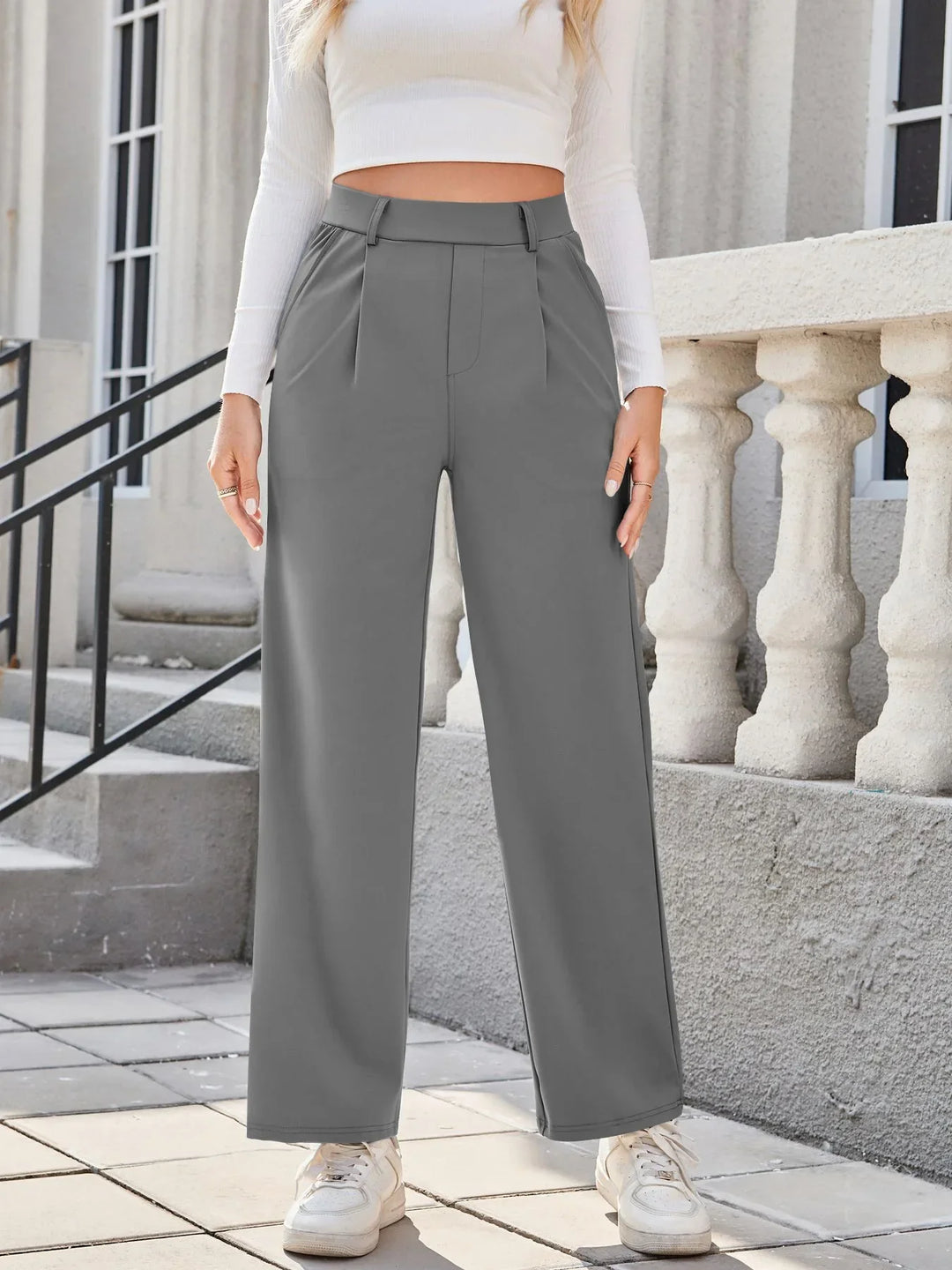 Straight Leg Women's Trousers - Gina