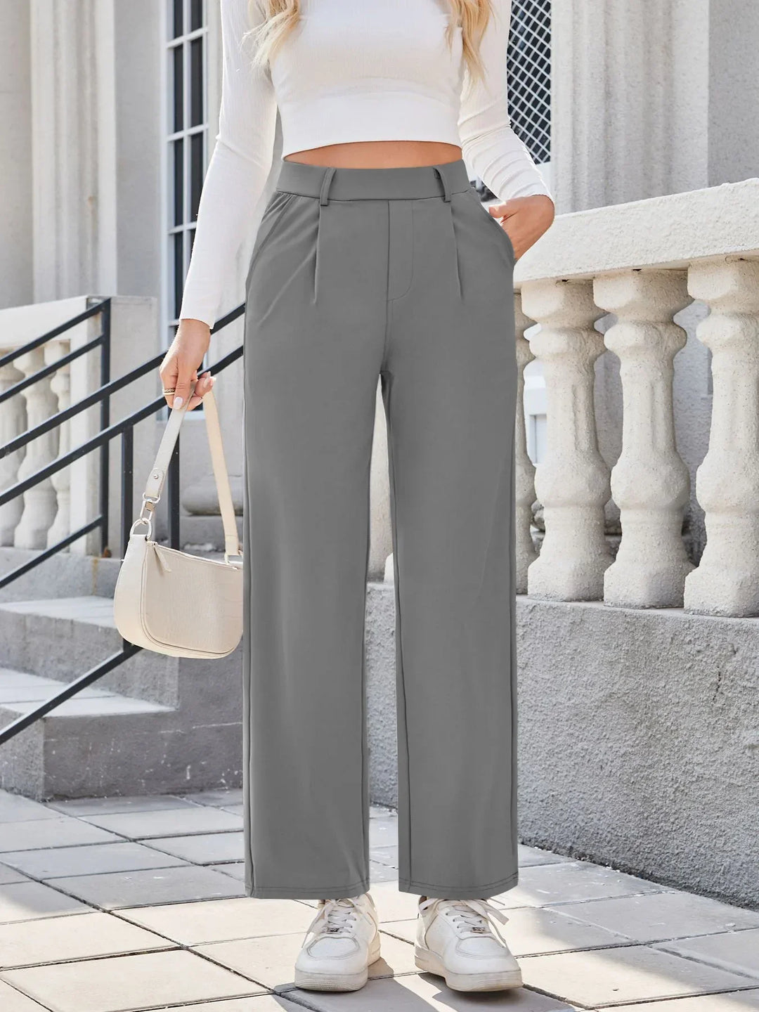 Straight Leg Women's Trousers - Gina