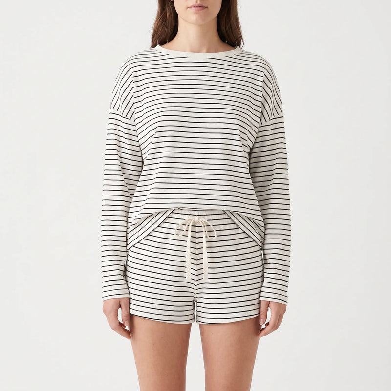 Striped Long Sleeve Pyjama Set - Penny