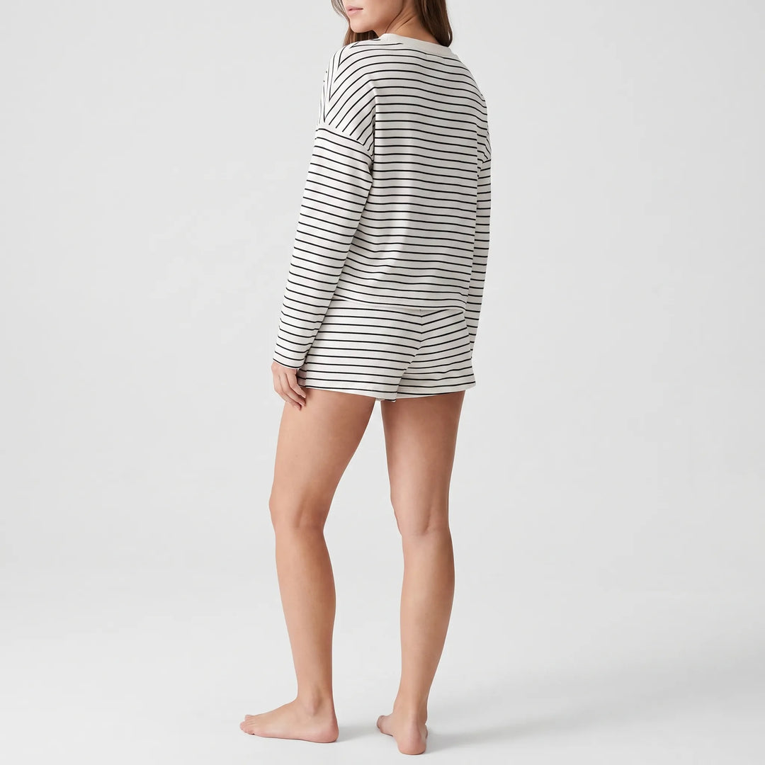Striped Long Sleeve Pyjama Set - Penny