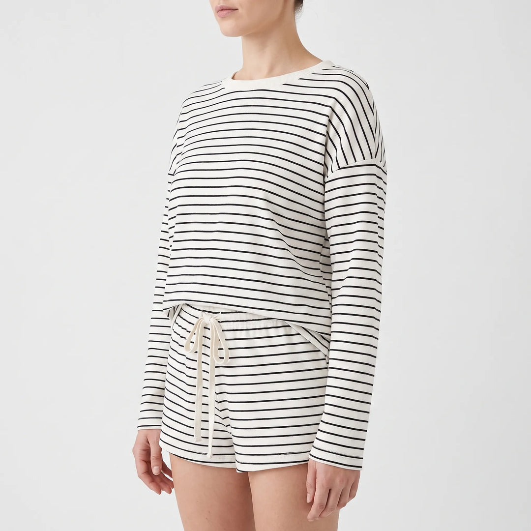 Striped Long Sleeve Pyjama Set - Penny