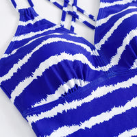 Striped Tankini Set - Zunari