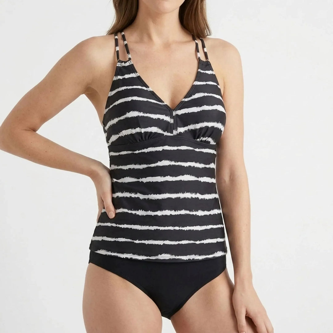 Striped Tankini Set - Zunari