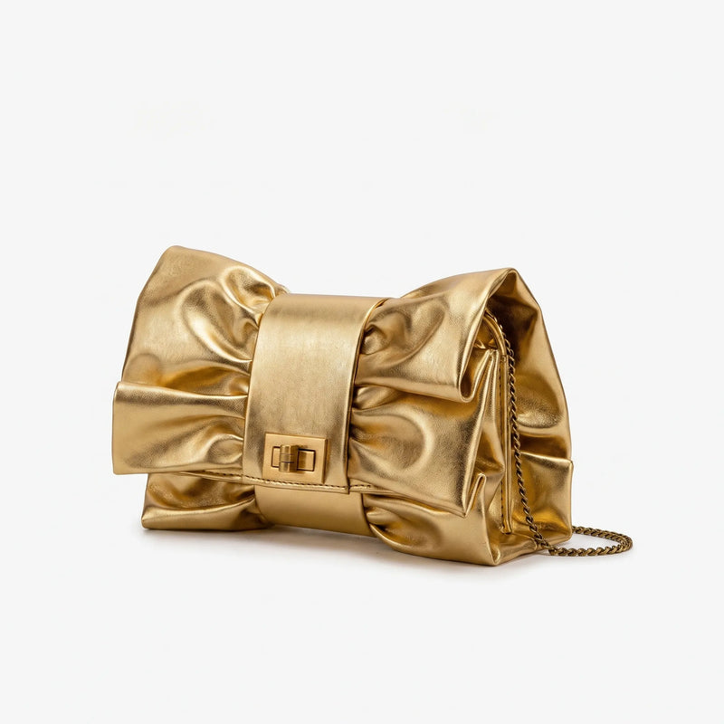Structured Bow Evening Bag - Gildari