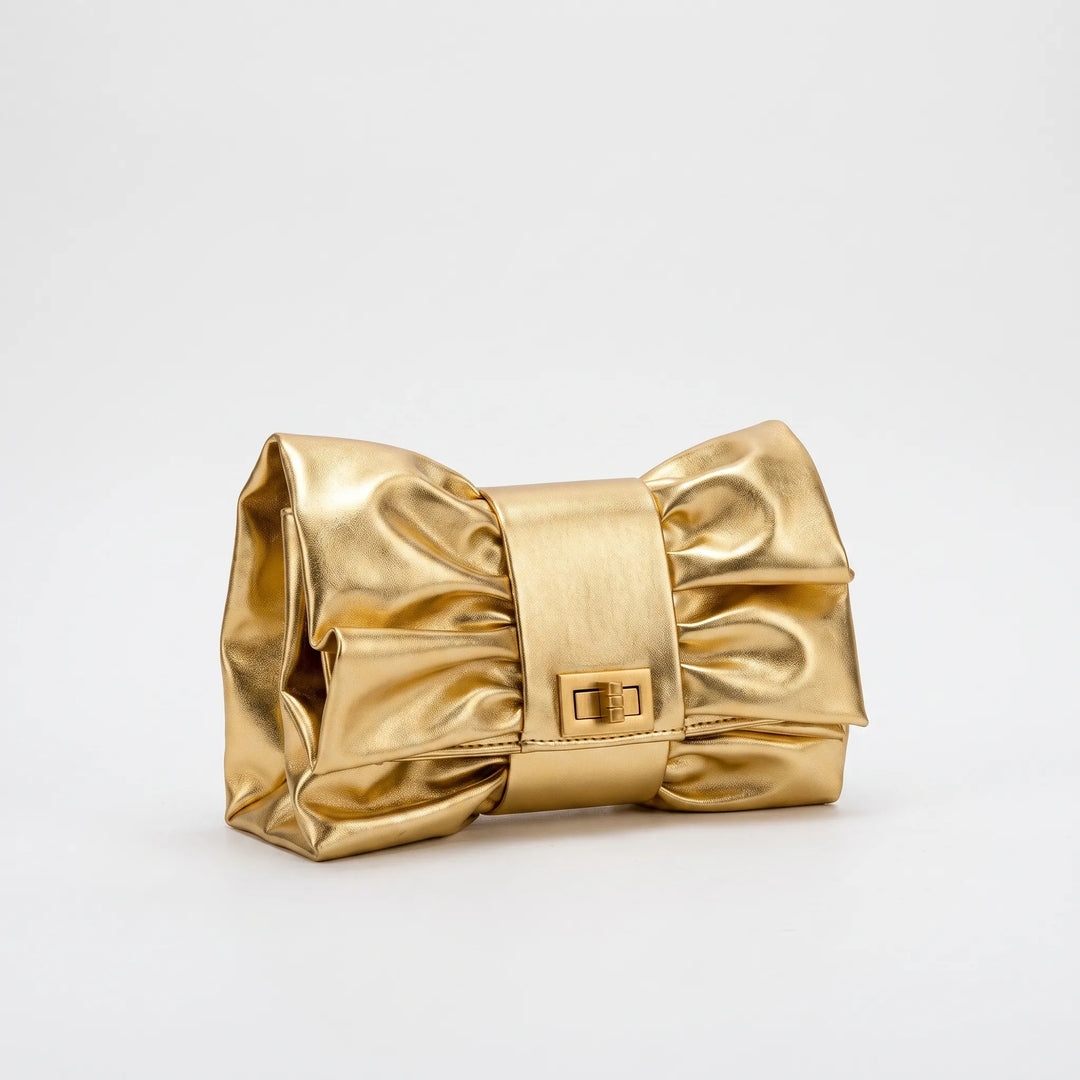Structured Bow Evening Bag - Gildari
