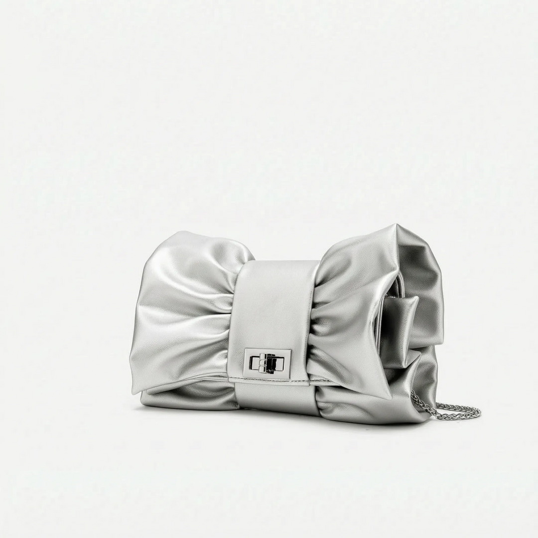 Structured Bow Evening Bag - Gildari