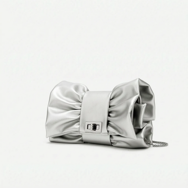 Structured Bow Evening Bag - Gildari