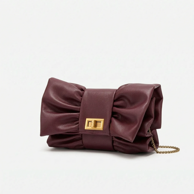 Structured Bow Evening Bag - Gildari