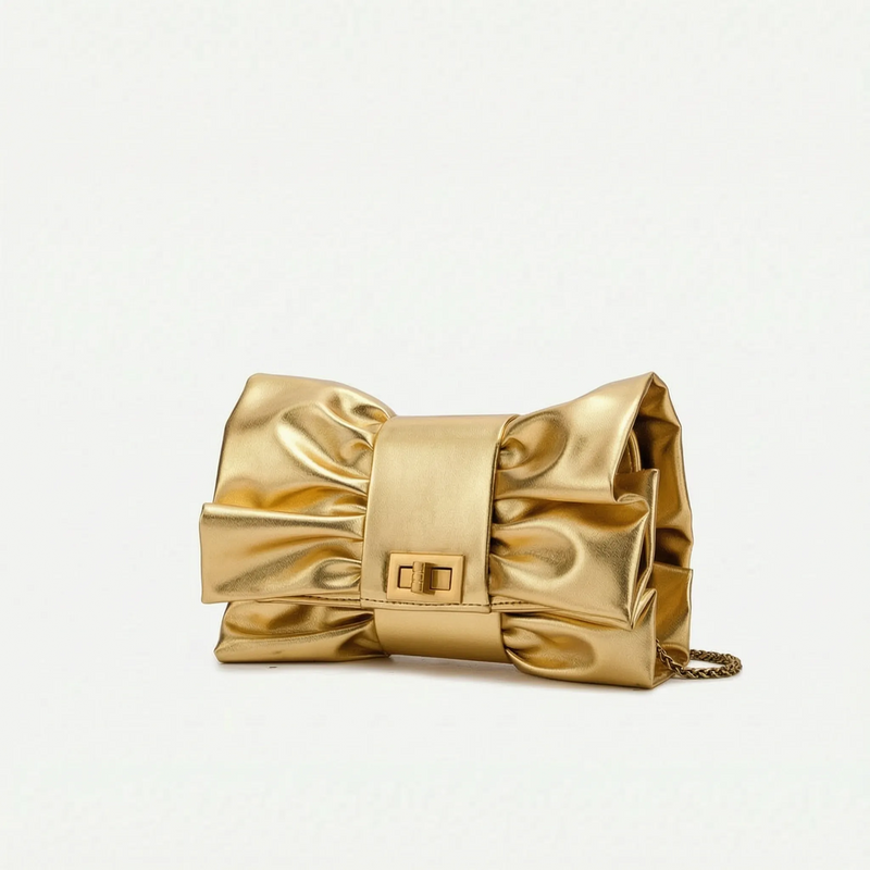 Structured Bow Evening Bag - Gildari