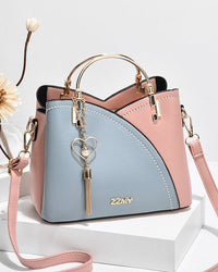 Structured Dual-Tone Female Handbag - Valinta