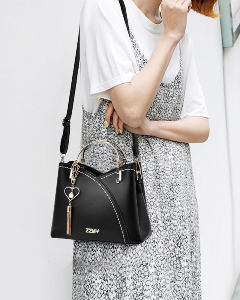 Structured Dual-Tone Female Handbag - Valinta