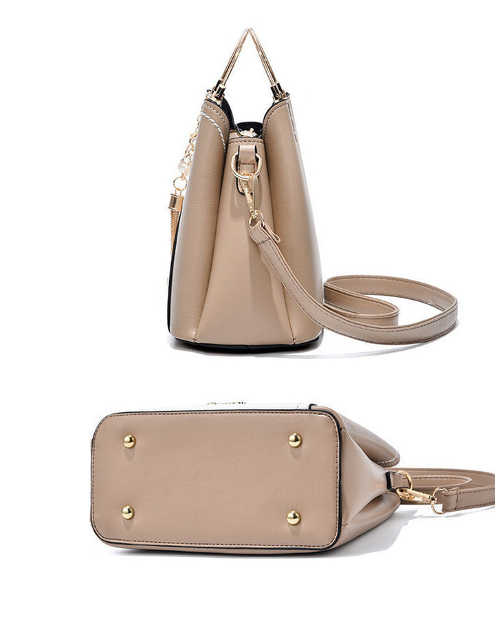 Structured Dual-Tone Female Handbag - Valinta