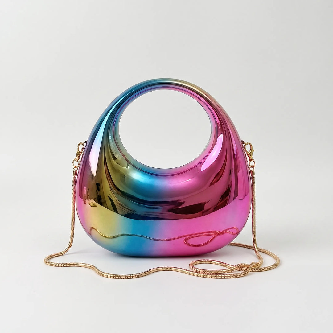 Structured Evening Clutch Bag - Crescora