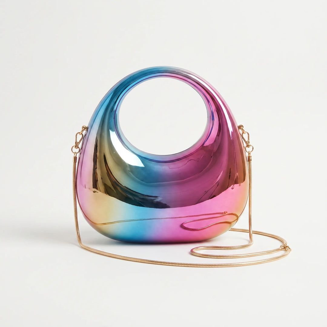 Structured Evening Clutch Bag - Crescora