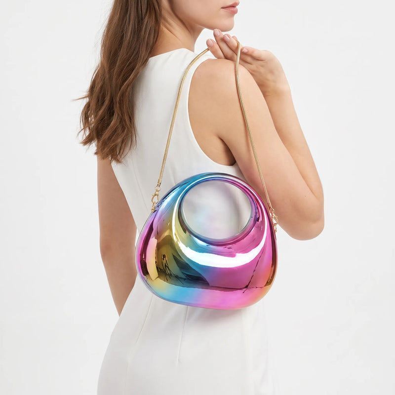 Structured Evening Clutch Bag - Crescora
