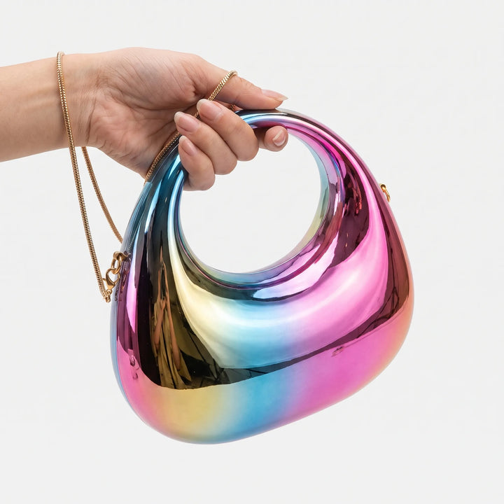 Structured Evening Clutch Bag - Crescora