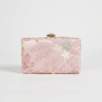 Structured Floral Evening Clutch Bag - Blusheta