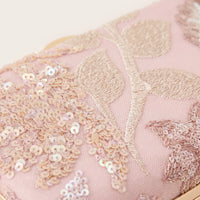 Structured Floral Evening Clutch Bag - Blusheta