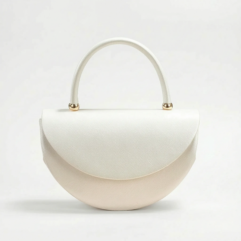Structured Half-Moon Evening Bag - Crescentia