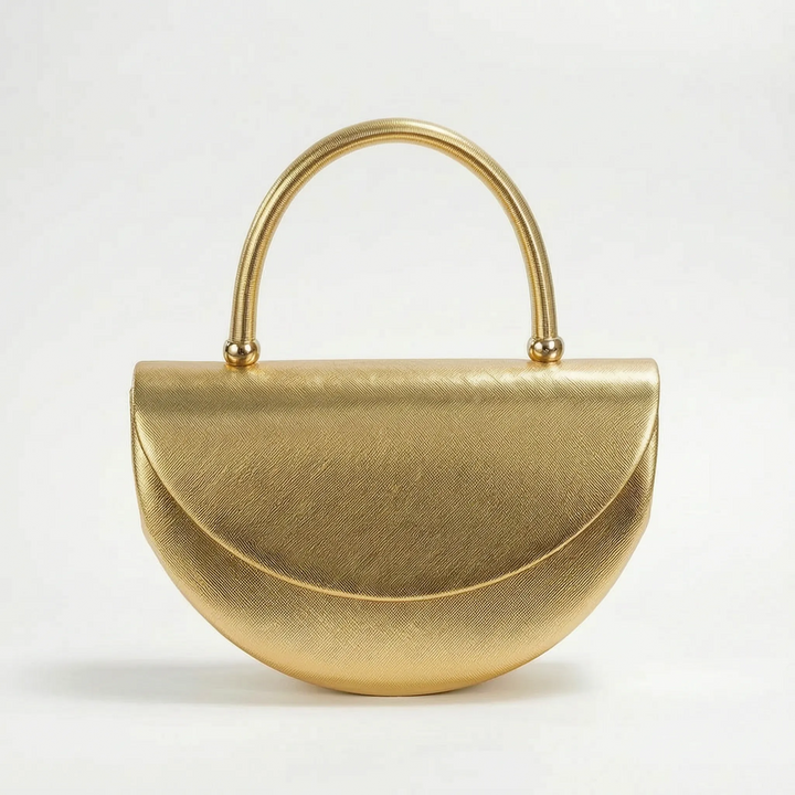 Structured Half-Moon Evening Bag - Crescentia