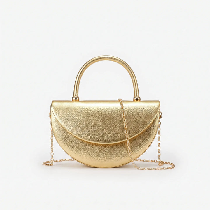 Structured Half-Moon Evening Bag - Crescentia