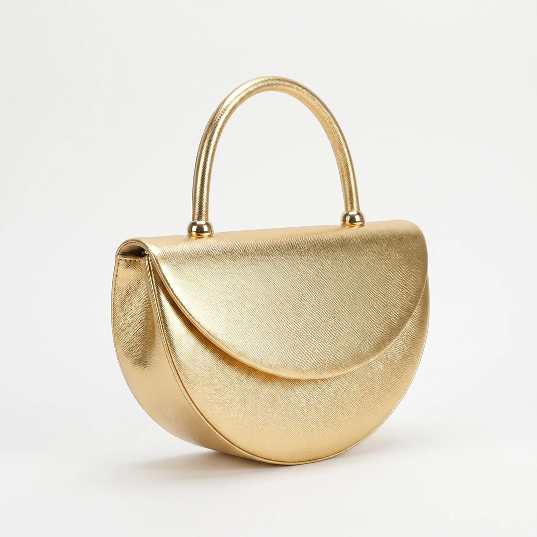 Structured Half-Moon Evening Bag - Crescentia