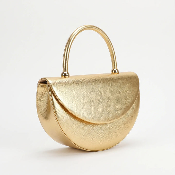Structured Half-Moon Evening Bag - Crescentia