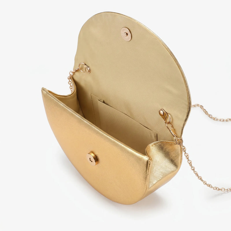 Structured Half-Moon Evening Bag - Crescentia