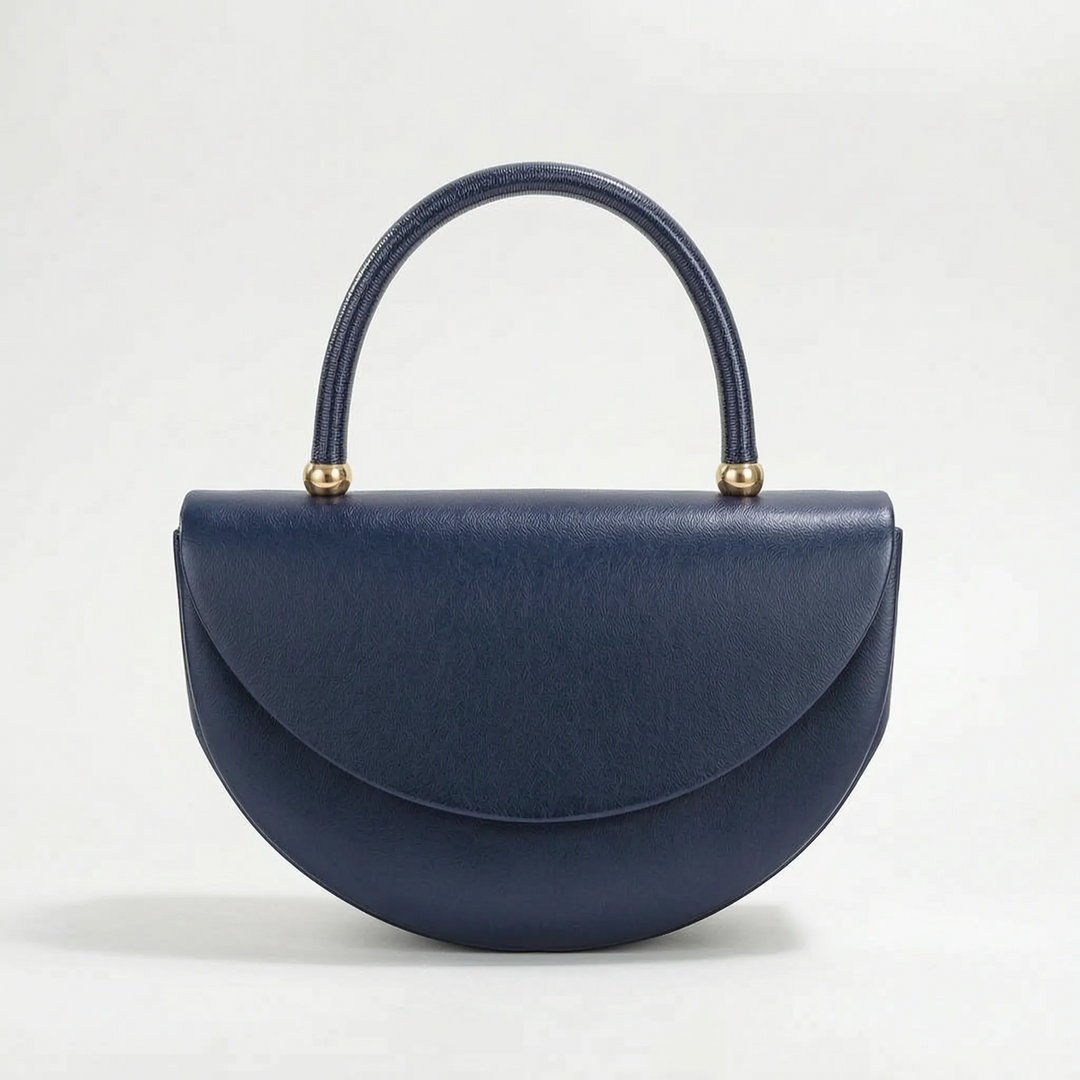 Structured Half-Moon Evening Bag - Crescentia