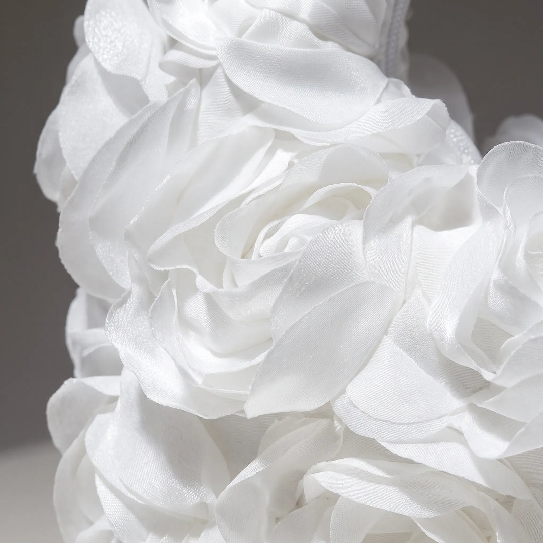 Structured Half Moon Floral Evening Bag - Florique
