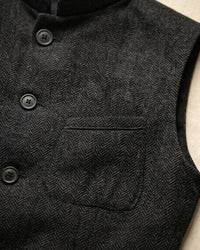 Structured Mandarin Collar Waistcoat - Austin