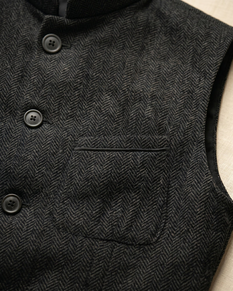 Structured Mandarin Collar Waistcoat - Austin
