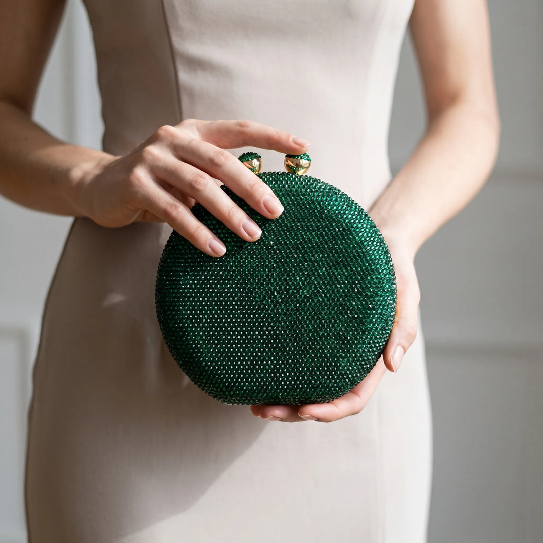 Structured Round Evening Clutch Bag - Noctisa