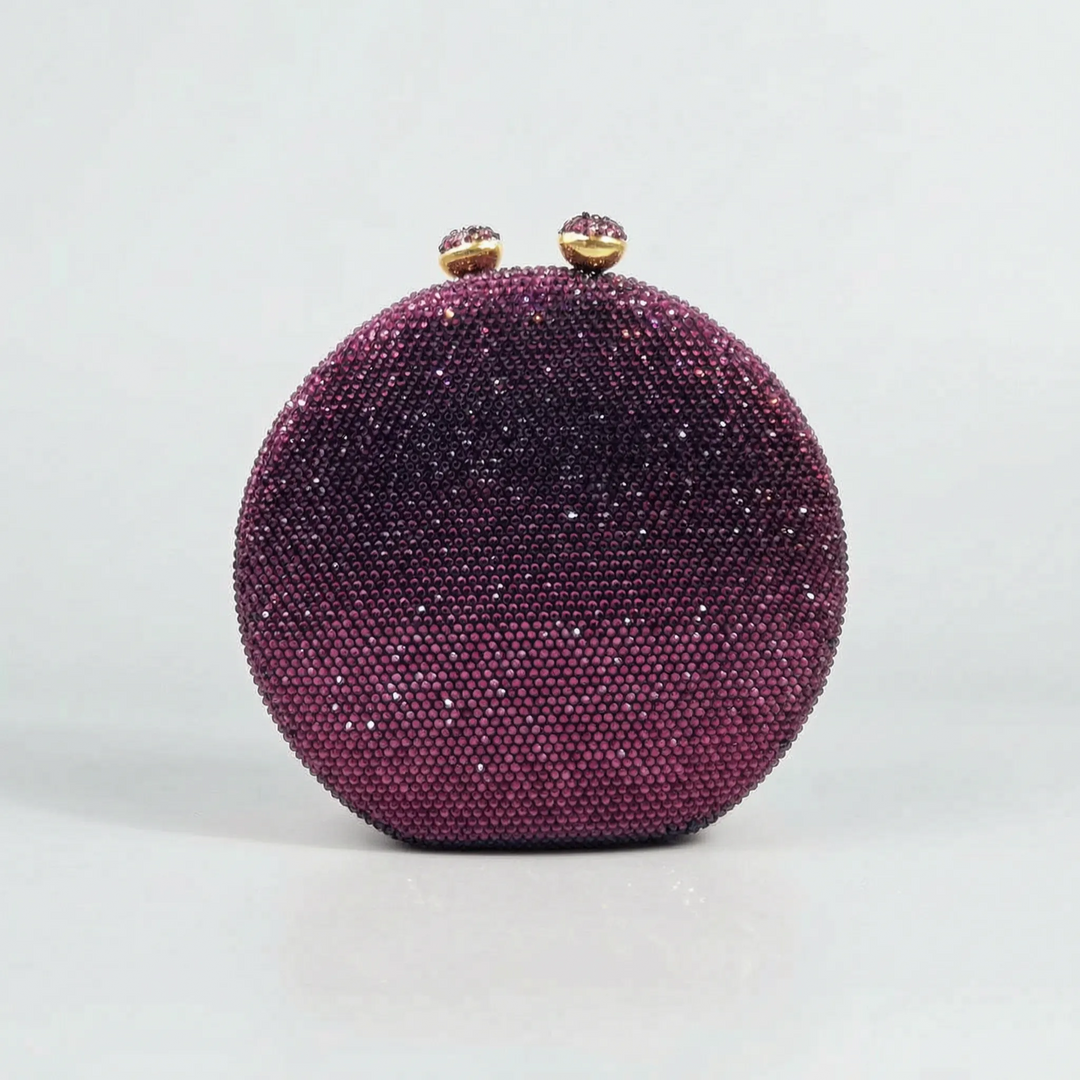 Structured Round Evening Clutch Bag - Noctisa
