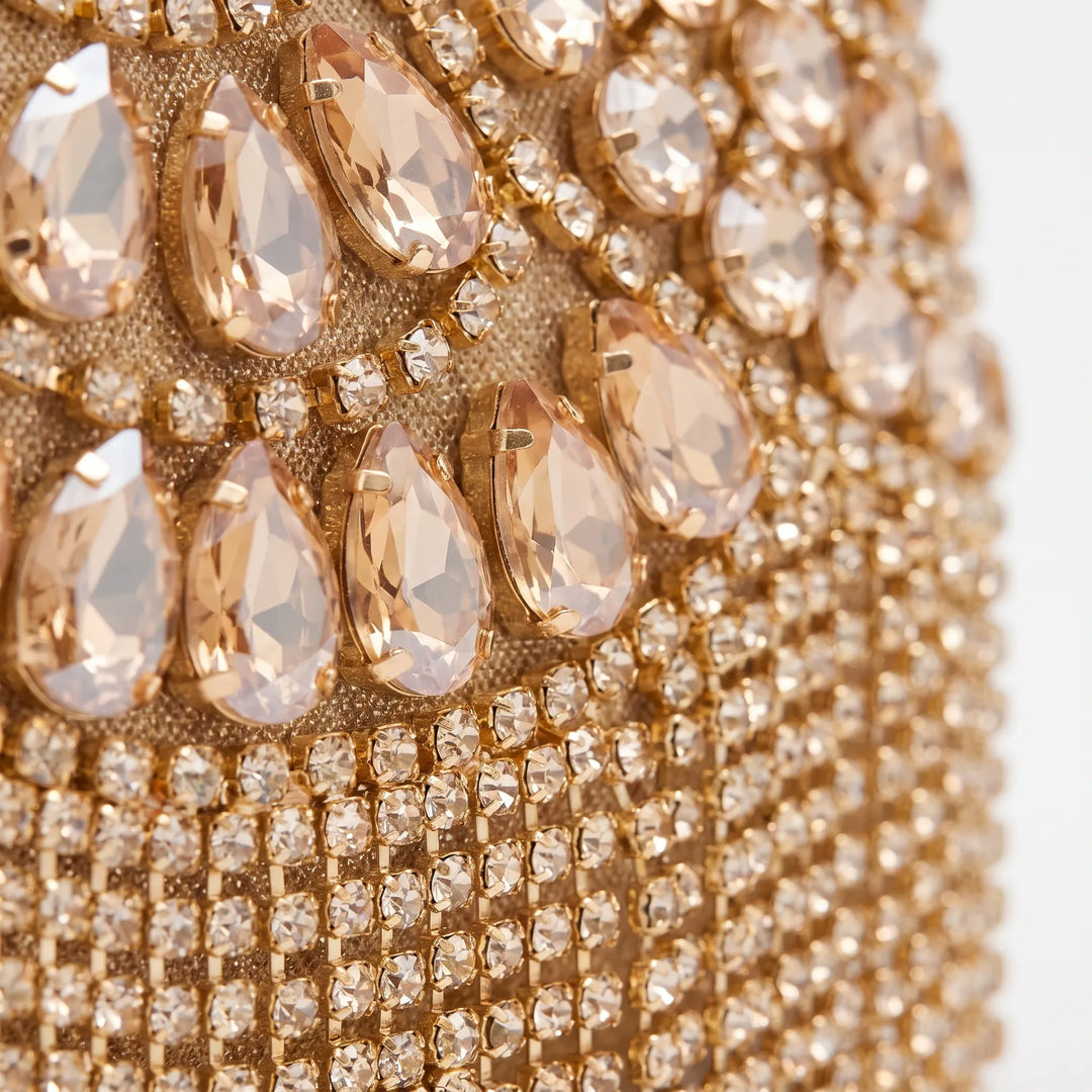Structured Scalloped Embellished Evening Clutch Bag - Evenda