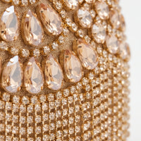 Structured Scalloped Embellished Evening Clutch Bag - Evenda
