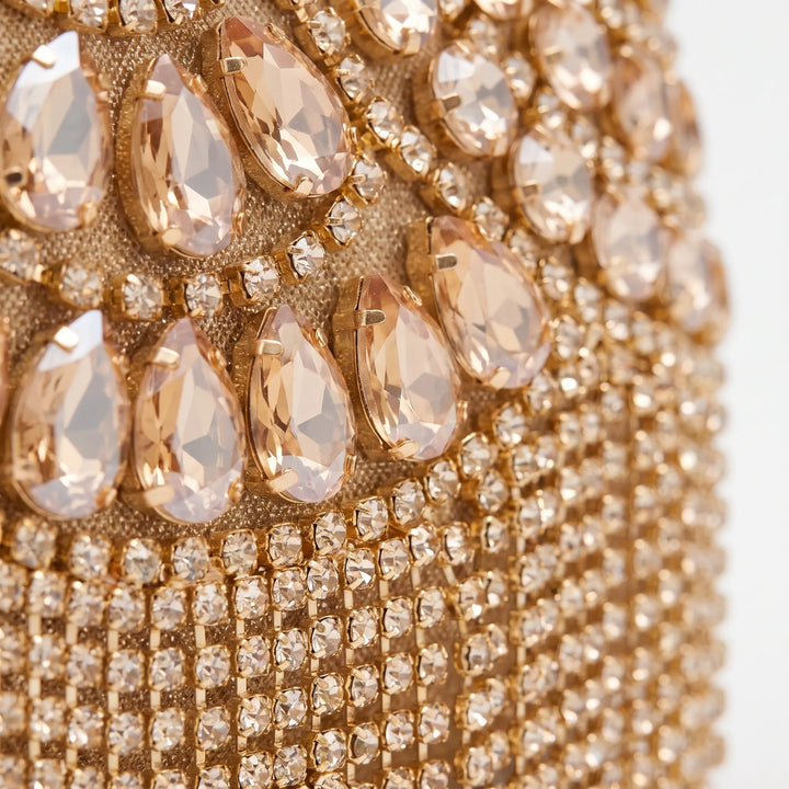 Structured Scalloped Embellished Evening Clutch Bag - Evenda