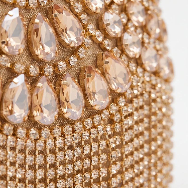 Structured Scalloped Embellished Evening Clutch Bag - Evenda