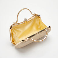 Structured Scalloped Embellished Evening Clutch Bag - Evenda