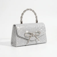 Structured Shimmering Evening Clutch Bag - Auravia