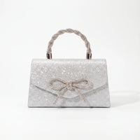 Structured Shimmering Evening Clutch Bag - Auravia