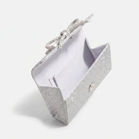 Structured Shimmering Evening Clutch Bag - Auravia